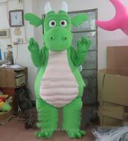 2019 Venta de fábrica de descuento Traje de mascota de dinosaurio verde Vestido de fiesta de disfraces Disfraces de carnaval de Halloween Tamaño adulto