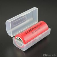Caja de almacenamiento de estuche de batería de plástico libre para 1 pieza 26650 Batería Proteja el color blanco solamente