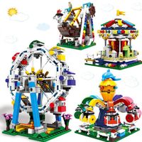 Kids Building Block Toys Amusement Park series The Ferris Wh...