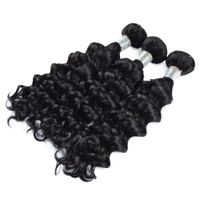 Big Curly Hair Weft 3 Bundles Peruvian Indian 100% Virgin Human Hair Extensions Natural Color 8-28inch