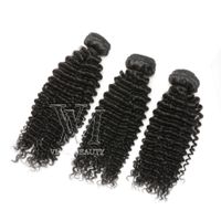 Vmae Malasia Virgen Cabello Kinky Curly 3 Bundles Lote Color Natural Remy Extensiones Remy