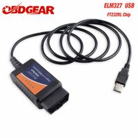 ELM327 USB FTDI med switch FT232RL Chip v1.5 Elm 327 Auto Dagnostic Scanner EML327 USB V1.5 OBD 2 Automotive Scanner för PC