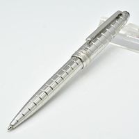 Hohe Qualität 163 Silber Checkerboard Kugelschreiber Roller Stift Verwaltungsbüro Schreibwaren Promotion Schreibkugelschreiber Geschenk