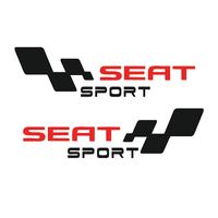 2 PCS racing car decal sports PET vinyl seat leon car sticke...
