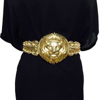 Golden Waist Belts Fashion Women' s Metal Wide Waistband...