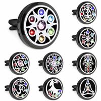 Chakra Lucky Mano Yoga 30mm Color negro Difusor MAGODET MAGOBLE ACENDIENTE AIRE ACENDIENTE ESENCIAL AROMATERAPY Perfume Locket 10pcs Pads