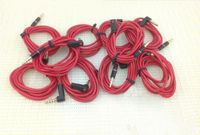 Cabos AUX 3,5 mm Macho para cabo de extensão de áudio estéreo masculino para fone de ouvido Nova interface vermelha