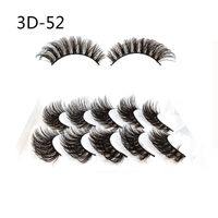 Yüksek kaliteli 3D-52 ücretsiz örnek 5 kalınlığında tepsi 3D mink başına çiftleri ve doğal kirpikler toptan fabrika fiyat