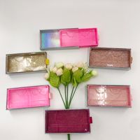 Caja de embalaje de pestañas personalizado para dramático 5D 25 mm visón de pestañas falsas brillo magnético cajón caja de belleza maquillaje