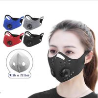 Yüz Vana Maskeleri Yeniden kullanılabilir Binme Filtreler Maske Nefes Karbon Aktif Bisiklet Maske toz geçirmez Windproof Anti-sis Maske LXL1425