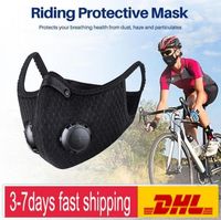 ABD Stok Bisiklet Yüz Maskesi Eğitim MTB Yol Bisikleti Koruma Toz Caps Koşu Filtre PM2.5 Karşıtı Kirlilik Sport ile Aktif kömür