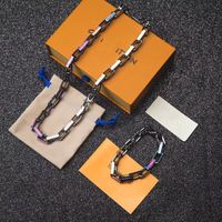 Nieuwe gelanceerd in luxe ketting armband designer modieuze kleurrijke merk ketting ketting logo letters voor mannen en vrouwen festival geschenken