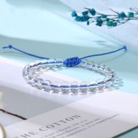 Moda Clear Crystal Bead Bransoletka 8mm Szkło Przezroczysty Kwarcowy Luźny Koralik Bransoletka Przyjaźń Dla Kobiet Biżuteria