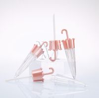 5.5ml mini Ombrello Vuoto Lip Gloss Contenitori di plastica di sicurezza in oro rosa Lipgloss tubo Eyeliner ciglia contenitore Split Lip Gloss bottiglia