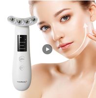 EMS RF ELECTROPORATION Microcurrent Visage du cou Microcurrent Soulever le masseur Serrer la peau LED Therapy Therapy Beauty Massage Dispositif de rajeunissement