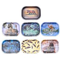 Metal Tobacco Rolling Metal Tray Size18*14*1.5cm Herb Tobacco Tinplate Rolling Tray Hand Roller Cigarettes Holder Smoke Tools Smoking Access