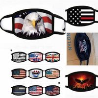 2020 Supporter Trump Face Mask Mascherine America Flag Printed Mouth Masks President Election Dust Respirator For Sport Cycling