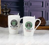 Tazze 200-400ml cartoon ceramica ceramica 5 tazze di latte caffè con cucchiai, logo personalizzato per piccoli regali