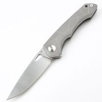 Продвижение HQ Flipper складное нож D2 -точка капля Satin Blade Blade Cnc Heanganless Hander Hander Ball Barge Pocket Knives Подарочный нож