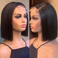 Straight Fake Scalp Human Hair Wigs 180 Density 13x6 Lace Front PrePlucked Glueless Remy Brazilian Bleached Knots LUFFY Wig