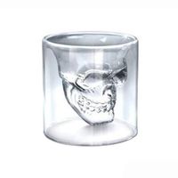 25ML Şarap Kupası Kafatası Cam Shot Cam Bira Viski Cadılar Bayramı Dekorasyon Yaratıcı Parti Şeffaf Drinkware İçme Gözlük