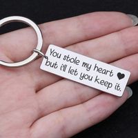 17 Arten Freund Keychain Valentines Geschenk Liebhaber Ehemann Keyringe Geschenk für ihn Herren Edelstahl Schlüsselanhänger