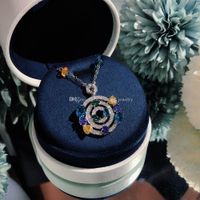 High- end Luxurious Ball Lady Necklace Party gathering Ruby r...
