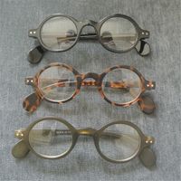 Zerosun Acetate Eyeglasses Frame Men Small Round Eyeglass Ma...