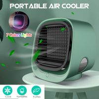 2020New Portable Air Conditioner Multi-Function luftfuktare renare USB-skrivbordsluftkylare med vattentank Hem handhållen luftfuktande fläkt