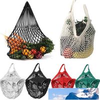 Mesh Borsa della spesa riutilizzabile String Frutta bagagli Handbag Totes Donne di acquisto della rete della maglia tessuto Bag negozio di alimentari Borsa Food Storage RRA2106