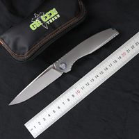 Verde spina, Lee / coltello pieghevole M390 lama, TC4 titanio 3D maniglia di campeggio strumento coltello da frutta EDC outdoor