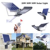 20W 30W LED 태양 가로등 야외 방수 IP65 조명 컨트롤 태양 LED 조명 정원 야드 가로등 스마트 원격 제어