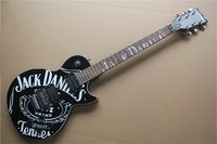 free shipping JACK DAN signature guitar,basswood body,maple neck, black body,24 fret,shell inlay,LP pickups,floyd rose tremolo