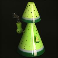 최신 나무 모양 8 인치 물 담뱃대 유리 봉수 파이프 담배 흡연 파이프 유리 그릇 쿼츠 뱅커와 함께 정기 장비