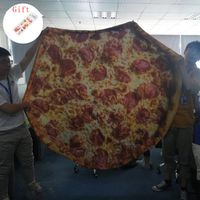 #20 Comfort Pizza Wrap Blanket Perfectly Round Hamburger Thr...