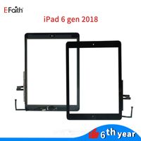 Efaith Touch Painel Substituição para iPad 6 Gen A1893 A1954 Digitador de tela Frente LCD vidro exterior com adesivo