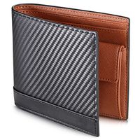 2020本物の炭素繊維革革の高級メンズ財布カジュアルショートクレジットカードホルダーポケットファッション財布財布