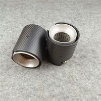 Auto Part Carbon fiber Exhaust Pipe Muffler tip Nozzles Rear...