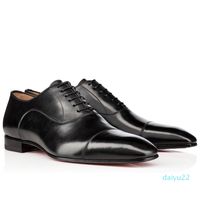 2022 أحذية جديدة للرجال حفل زفاف فستان الأعمال أحذية شقة Greggo رجالي براءة اختراع مسطحة الجلود Oxfords أحذية أسود أصلي جلد