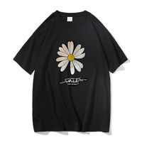 Mens Estate Fashion Flower Stampa T-shirt Hip Hop Casual Streetwear Tees Maschio cotone Abbigliamento allentato