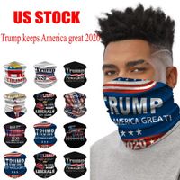 Los Estados Unidos de América Presidente de la elección 2020 Trump libre Fantasía turbante bufanda de la impresión 3D máscaras contra el polvo de la cara de ciclismo Skullcap
