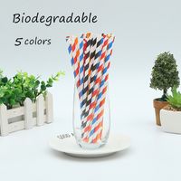 ECO freundliche Papier Straw Biodegradable Strohhalme Party Supplies Weihnachtsfeiertags-Dekoration 5 Helle Farben-freies Verschiffen