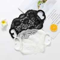 Washable Embroidery Lace Face Mask Adult Mouth Face Cover Fa...