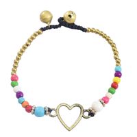 3 estilo boho pulseira frisada estrela amor coração encantos liga imitação de pedra bracelete para mulheres