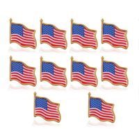 Bandera americana de solapa Estados Unidos EE.UU. Sombrero tachuela de lazo insignia pines Mini broches para la ropa Bolsas Decoración