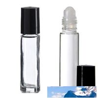 10 ml 1 / 3oz cam rulo şişeler üzerinde boş aromaterapi parfüm şişeleri-Doldurulabilir ince kap ile şeffaf fabrika fiyat uzman tasarım kalite son stil orijinal