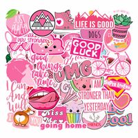 40pcs 너무 귀여운 귀여운 핑크색 여자 신선한 VSCO 스티커 팩 비 랜덤 자동차 자전거 수하물 스티커 노트북 스케이트 보드 모터 물병 데칼
