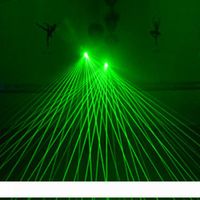 Grün Rot Laser-Handschuh mit 4pcs 532nm 80mW LED Laser-Licht Dancing Stage Luminous Palme Lichter Handschuhe für DJ-Club KTV anzeigen Handschuhe