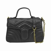 High-End-Mode-Frauen-Taschen Handtaschen Brieftaschen Leder-Ketten-Tasche Crossbody-Schulter-Taschen Messenger-Taschen-Geldbörse 5Farben 28x10x19cm