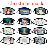 Маски Рождественские Олень Печатная маска для лица включают PM2.5 Маска Анти пыль Снежинка Рождественская ротовое покрытие Моющиеся многоразовые дизайнерские маски